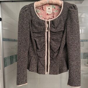 Anthropologie black and white jacket